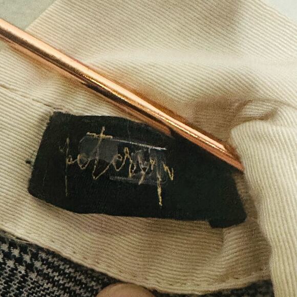 PETERSYN Womens Grey Plaid Collared Long Sleeve Ruffle Mini Dress Size XL - Picture 9 of 14